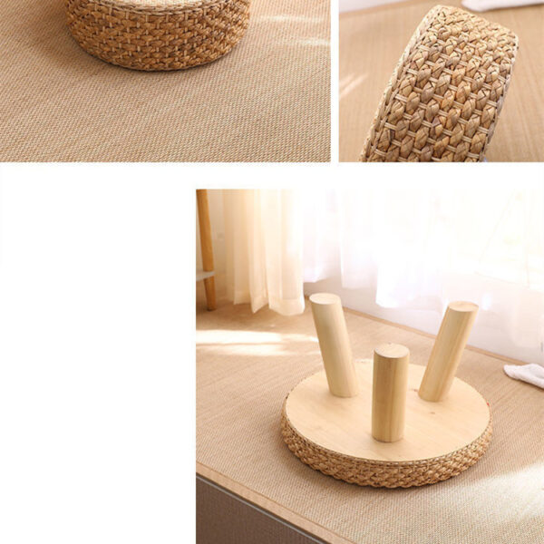 Handmade Rattan Round Coffee Table - Boho Bay Window Accent Table - Image 6