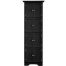 Tall Storage Cabinet with Doors & 4 Shelves - Modern Space Saving Organizer