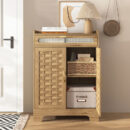 Wooden Coffee Bar Cabinet - Rustic Storage Cabinet for Kitchen & Dining