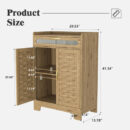 Wooden Coffee Bar Cabinet - Rustic Storage Cabinet for Kitchen & Dining