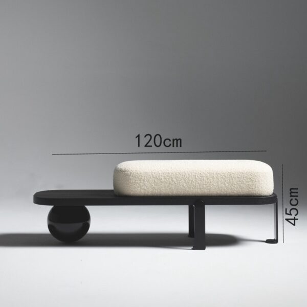Modern Upholstered Sofa Stool - Stylish Seating for Living Room & Fitting Room - Image 5