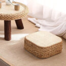 Handmade Rattan Round Coffee Table - Boho Bay Window Accent Table