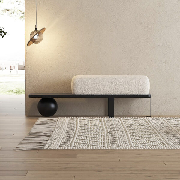 Modern Upholstered Sofa Stool - Stylish Seating for Living Room & Fitting Room - Image 3
