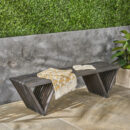 Dark Gray Wooden Bench - Stylish & Durable Seating for Home & Garden