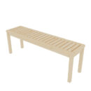 Solid Wood Slatted Bench - Durable Hardwood Seating for Entryway, Bedroom & Living Room