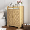 Wooden Coffee Bar Cabinet - Rustic Storage Cabinet for Kitchen & Dining