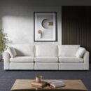 Grey Chenille Modular Sofa - Soft & Stylish Knock Down Sectional Couch