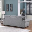Grey 3 Seater Sofa - Modern Comfortable Living Room Couch