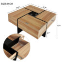 Modern Coffee Table with Hidden Storage - Unique Design with 4 Compartments