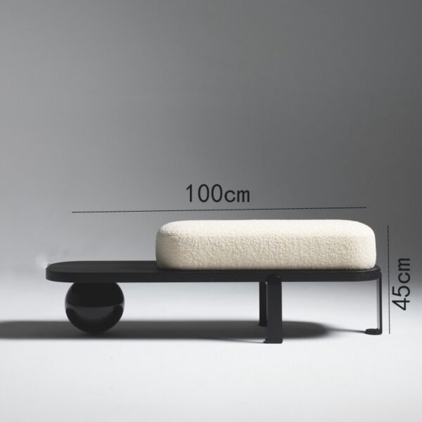 Modern Upholstered Sofa Stool - Stylish Seating for Living Room & Fitting Room - Image 6