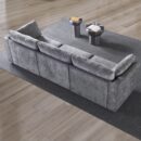 Grey Chenille Modular Sofa - Soft & Stylish Knock Down Sectional Couch