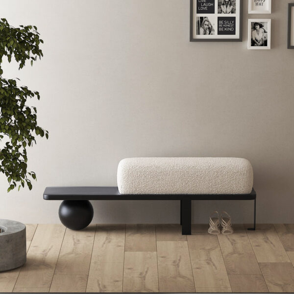 Modern Upholstered Sofa Stool - Stylish Seating for Living Room & Fitting Room