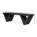 Dark Gray Wooden Bench - Stylish & Durable Seating for Home & Garden