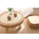 Handmade Rattan Round Coffee Table - Boho Bay Window Accent Table
